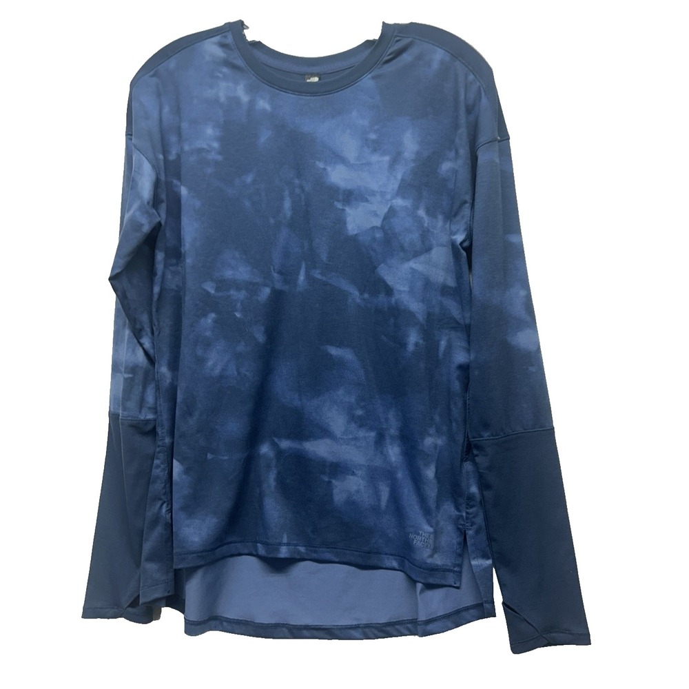 The North Face Women's Medium Blue Tie Dye Long Sleeve Shirt (H4)
